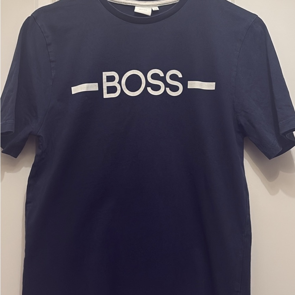 Boss kids shirt size 14 in blue